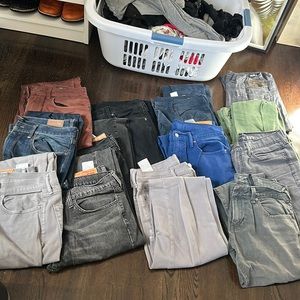 Multiple pairs of men’s jeans